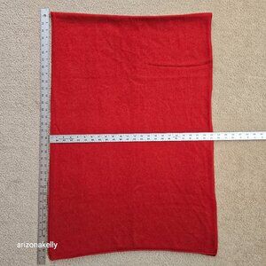 Cashmere Knit Scarf Rust Brick Portolano *FLAW*